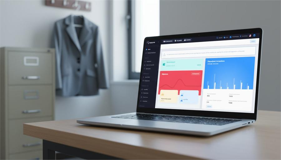 Partner portal access on laptop