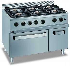 APACH 700 SERIES 6 BURNERS RANGE GAS APRG-117FG